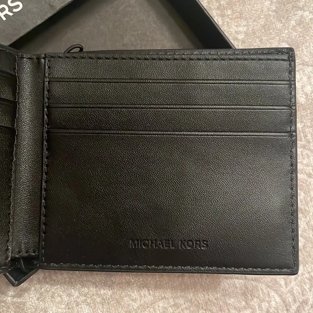 Brand New Michael Kors Admiral Blue Logo Slim Billfold Jet Set Men's Wallet